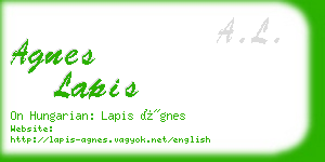 agnes lapis business card